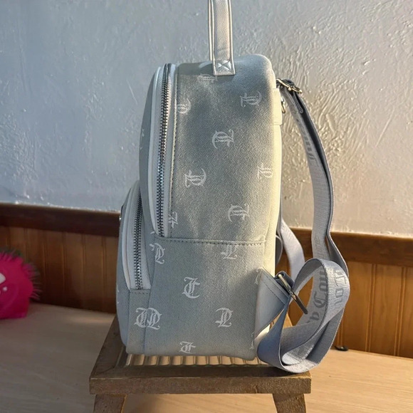 Juicy Couture “Queen of Everything” Denim Mini Backpack w/Sparkle Logo - Picture 2 of 8